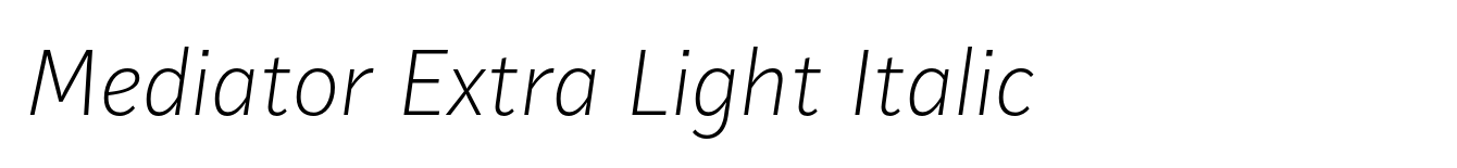 Mediator Extra Light Italic